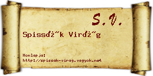 Spissák Virág névjegykártya